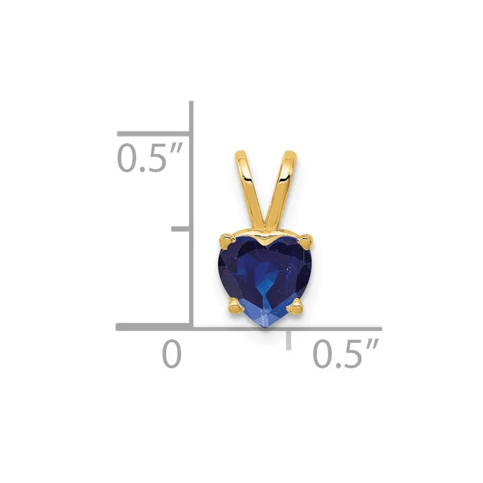 Goldia Necklaces 14k 6mm Heart Sapphire Pendant