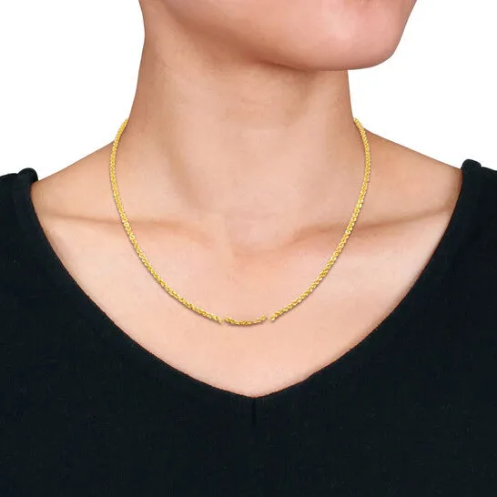 Original Amour 19mm Ultra Light Rope Chain Necklace in 14k Yellow Gold 18 in JMS always Necklaces Original Amour 19mm Ultra Light Rope Chain Necklace in 14k Yellow Gold 18 in JMS always Necklaces