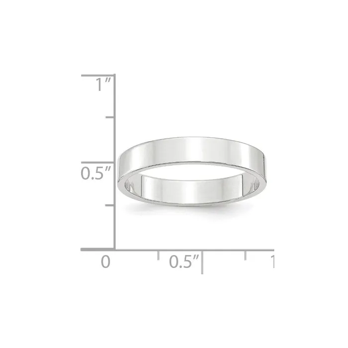 Rings Goldia Solid 18K White Gold 4mm Light Weight Flat MensWomens Wedding Band Ring Size 65 Rings Goldia Solid 18K White Gold 4mm Light Weight Flat MensWomens Wedding Band Ring Size 65