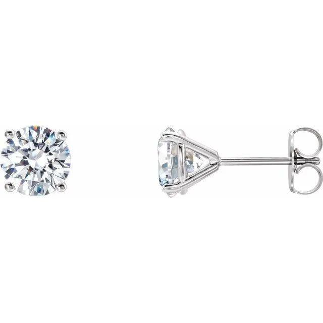 14K White Gold 1 12 CTW LabGrown Diamond 4Prong Stud Earrings TreasureFineJewelers Earrings 14K White Gold 1 12 CTW LabGrown Diamond 4Prong Stud Earrings TreasureFineJewelers Earrings