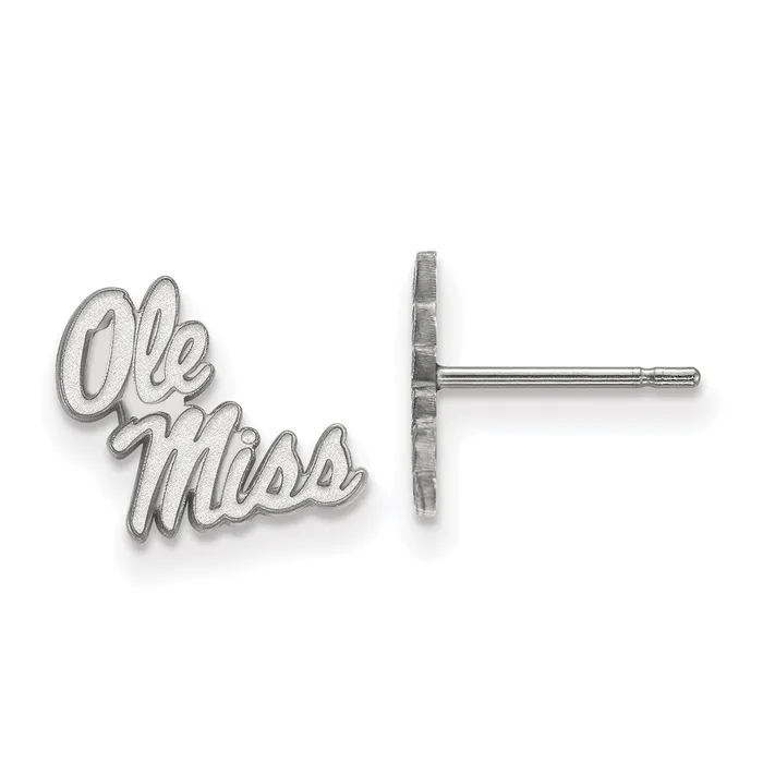 14k White Gold University of Mississippi Ole Miss Extra Small Post Earrings TreasureFineJewelers Earrings 14k White Gold University of Mississippi Ole Miss Extra Small Post Earrings TreasureFineJewelers Earrings