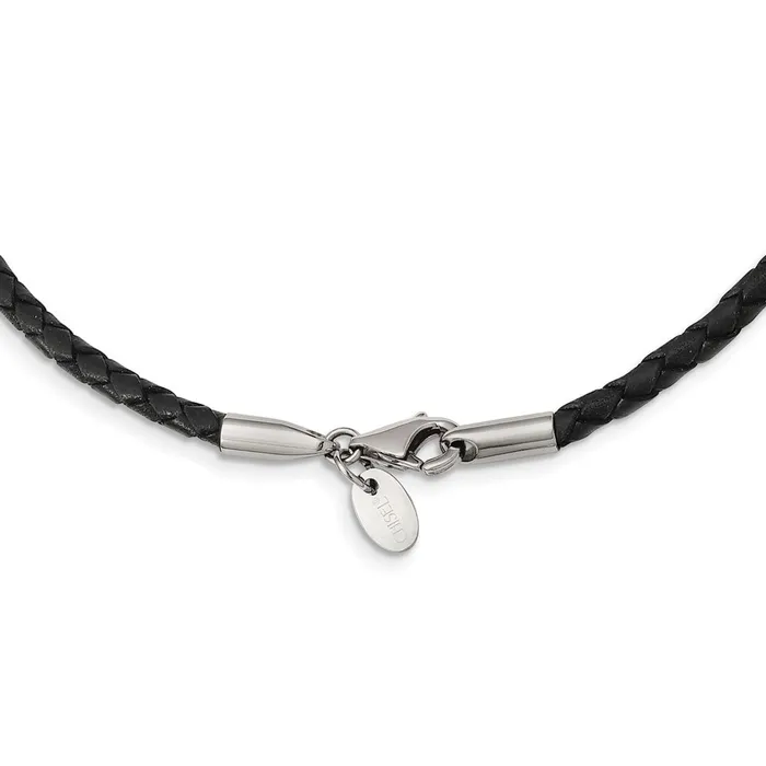 3mm Genuine Leather Weave 20in Necklace TreasureFineJewelers Necklaces