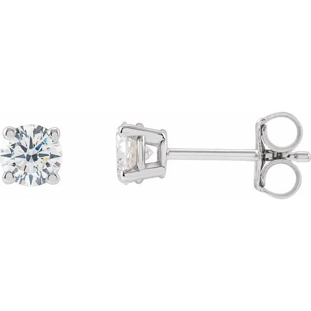 Earrings TreasureFineJewelers 14K White Gold 12 CTW LabGrown Diamond Stud Earrings