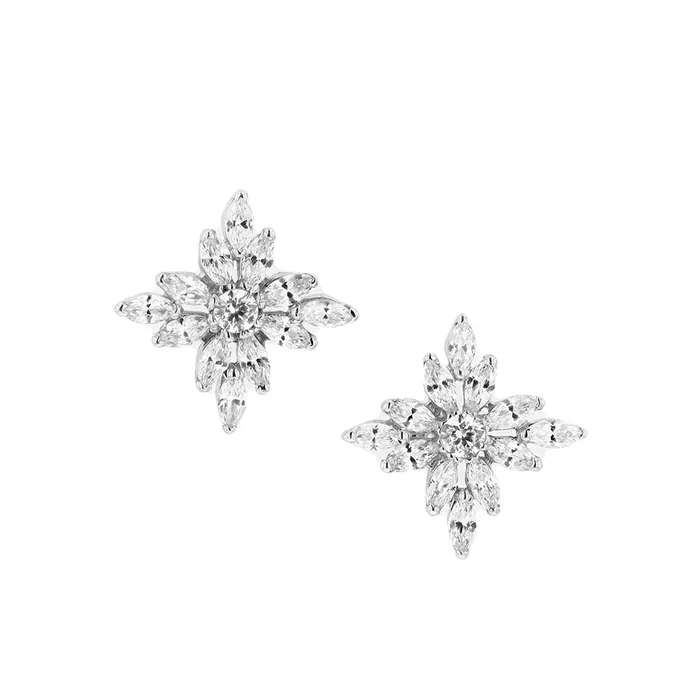 Ema Jewels Atlas Crystal Sterling Silver Earrings Earrings