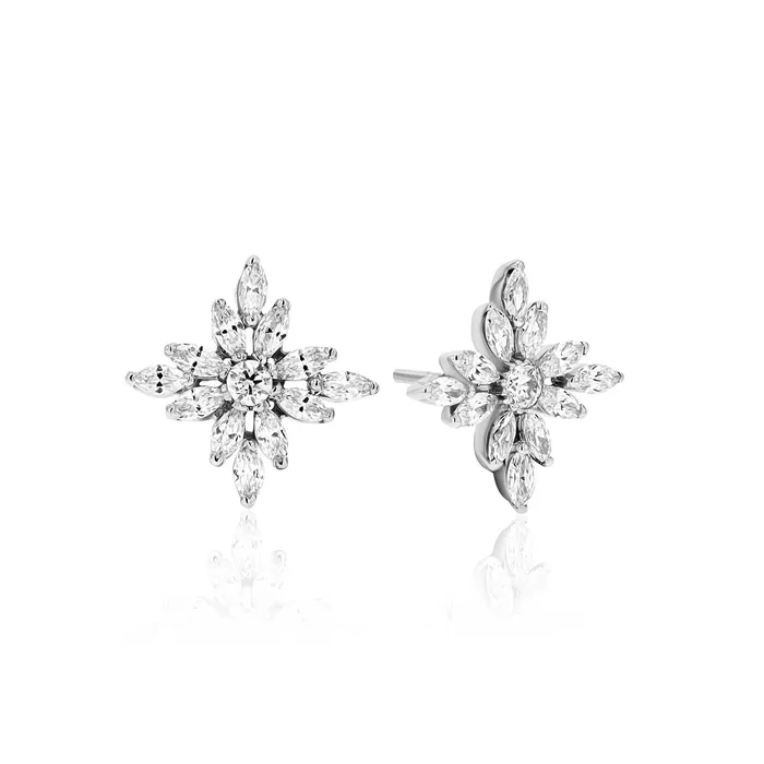 Ema Jewels Atlas Crystal Sterling Silver Earrings Earrings