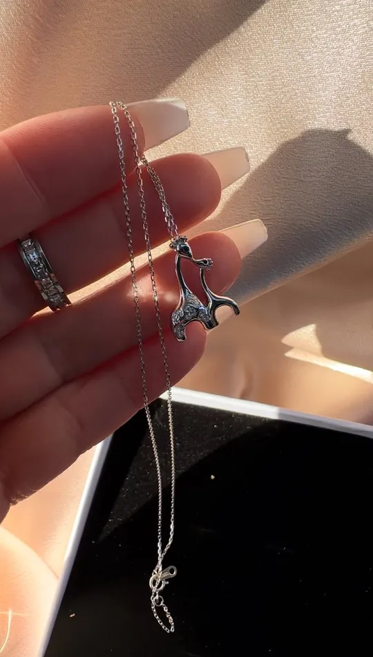 Necklaces MP Jewelry Sterling Silver Dainty Giraffe Necklace
