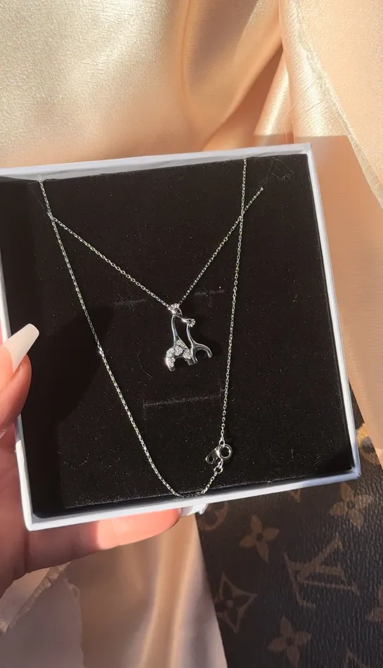 Necklaces MP Jewelry Sterling Silver Dainty Giraffe Necklace