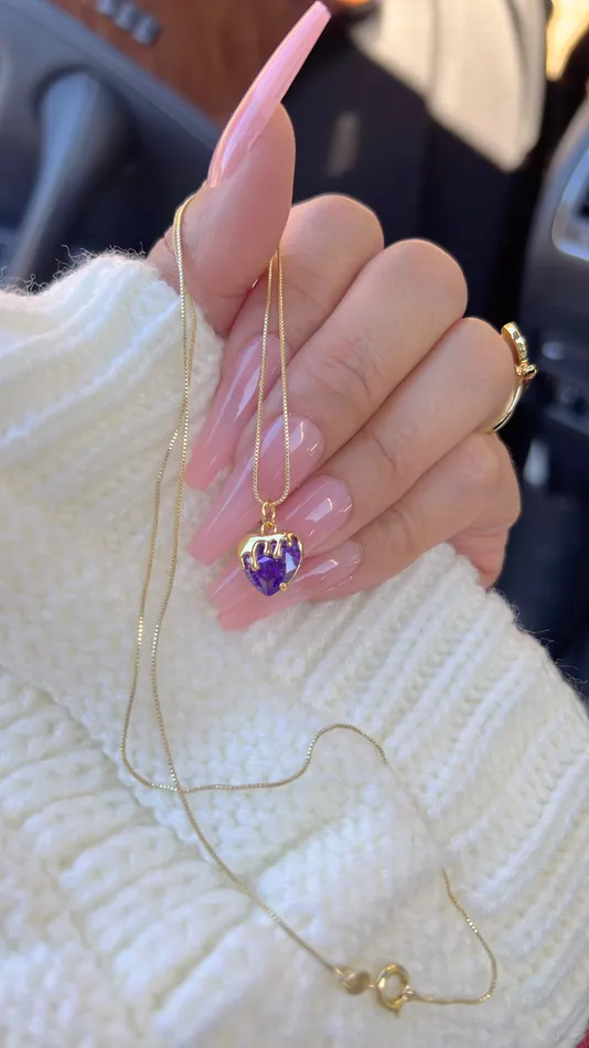 Necklaces MP Jewelry Warm my Heart Purple Necklace