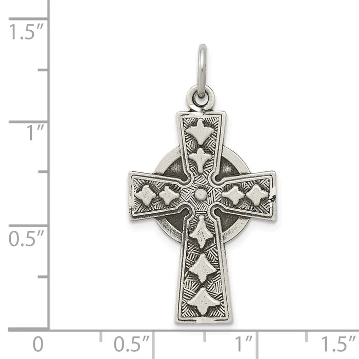 Necklaces Sterling Silver Antiqued Irish Cross Pendant TreasureFineJewelers