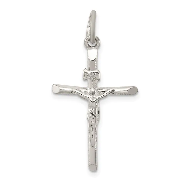 Necklaces TreasureFineJewelers Sterling Silver INRI Crucifix Pendant