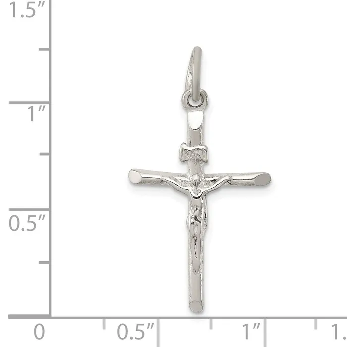 Necklaces TreasureFineJewelers Sterling Silver INRI Crucifix Pendant
