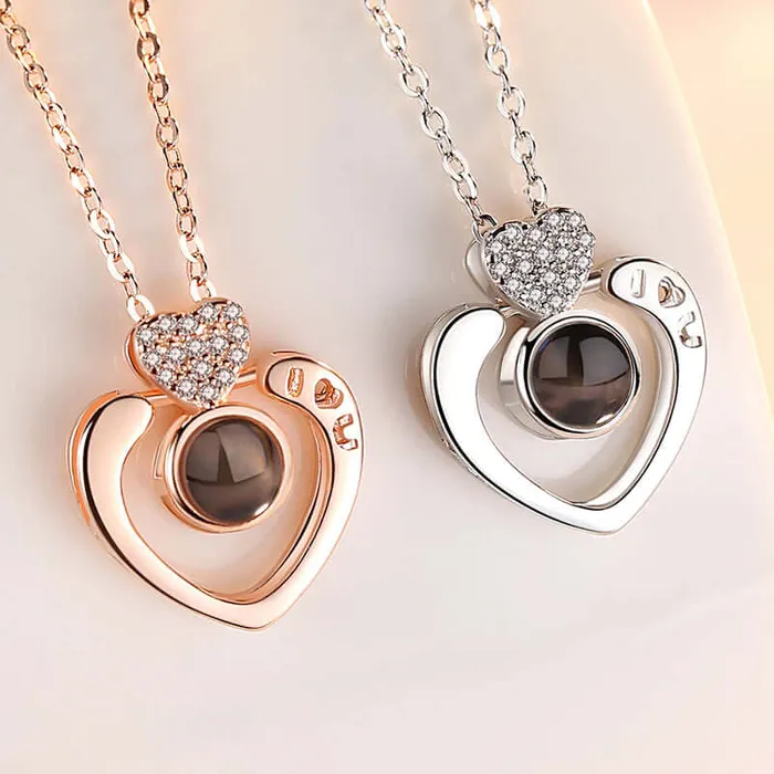 Necklaces Trendolla Jewelry The Memory of Love Necklace for Women Necklace with Picture Inside