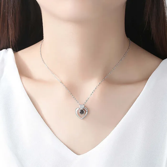 Necklaces Trendolla Jewelry The Memory of Love Necklace for Women Necklace with Picture Inside