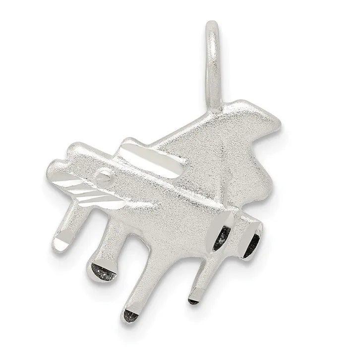 Sterling Silver Diamond Cut Grand Piano Pendant TreasureFineJewelers Necklaces Sterling Silver Diamond Cut Grand Piano Pendant TreasureFineJewelers Necklaces