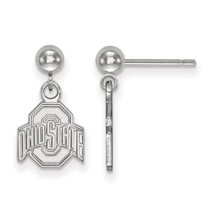 TreasureFineJewelers Earrings Sterling Silver Rhodiumplated The Ohio State University Dangle Ball Post Earrings TreasureFineJewelers Earrings Sterling Silver Rhodiumplated The Ohio State University Dangle Ball Post Earrings