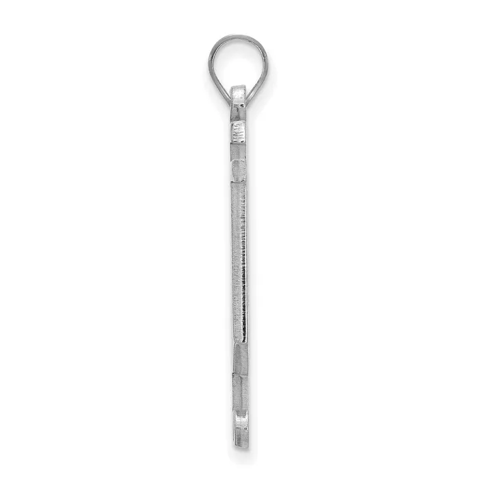 TreasureFineJewelers Necklaces Sterling Silver Rhodiumplated Indiana University IU Extra Large Pendant
