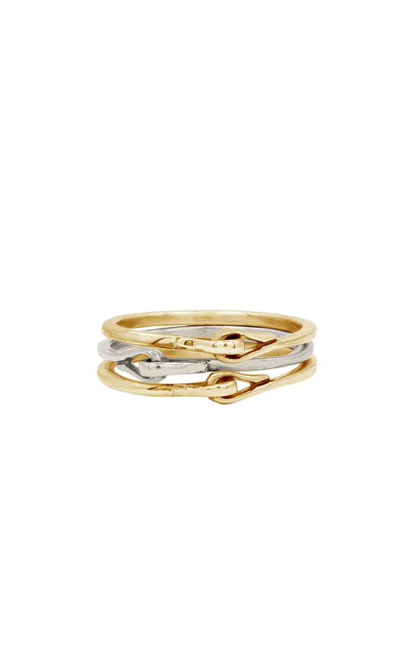 Faeber Studio Rings Forget Me Knot Ring Stack