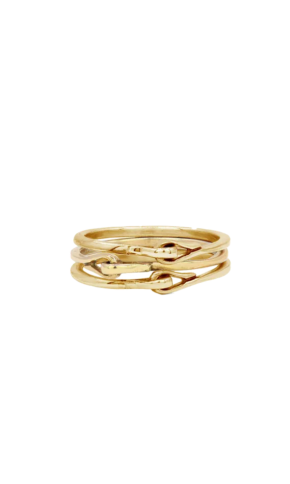Faeber Studio Rings Forget Me Knot Ring Stack