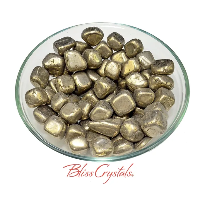 1 PYRITE Tumbled Stone aka Fools Gold from Spain PS90 Bliss Crystals Earrings