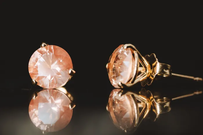 14k Yellow Gold Oregon Sunstone Stud Earrings The Sunstone Store Earrings