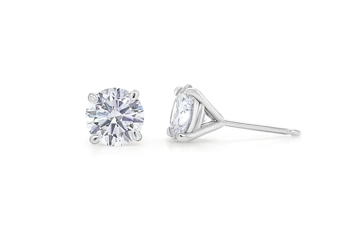 Earrings 120cts Natural Round Diamonds 18kt Gold Studs GIA Albert Hern Earrings