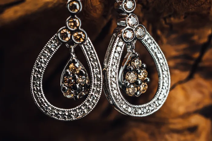 Earrings Art FX fine jewelry 10k White Gold Diamond Drop Earrings