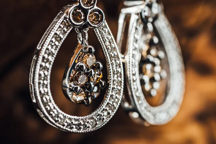 Earrings Art FX fine jewelry 10k White Gold Diamond Drop Earrings