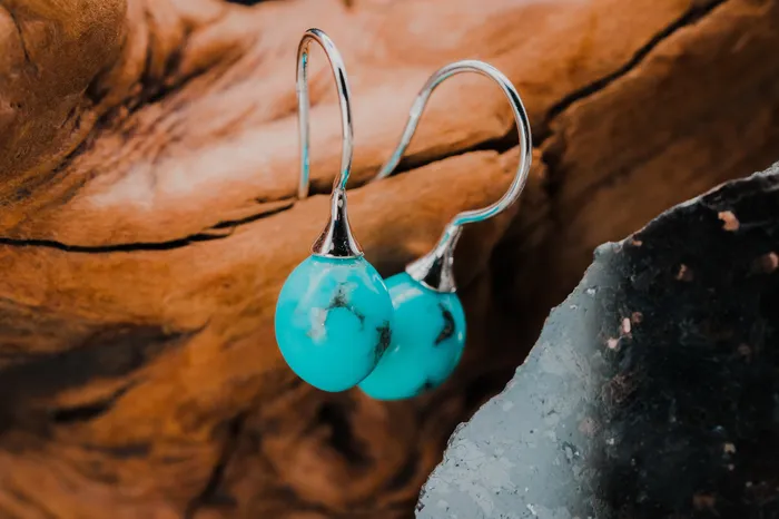 Sterling Silver Turquoise Earrings Vicky Bates Earrings
