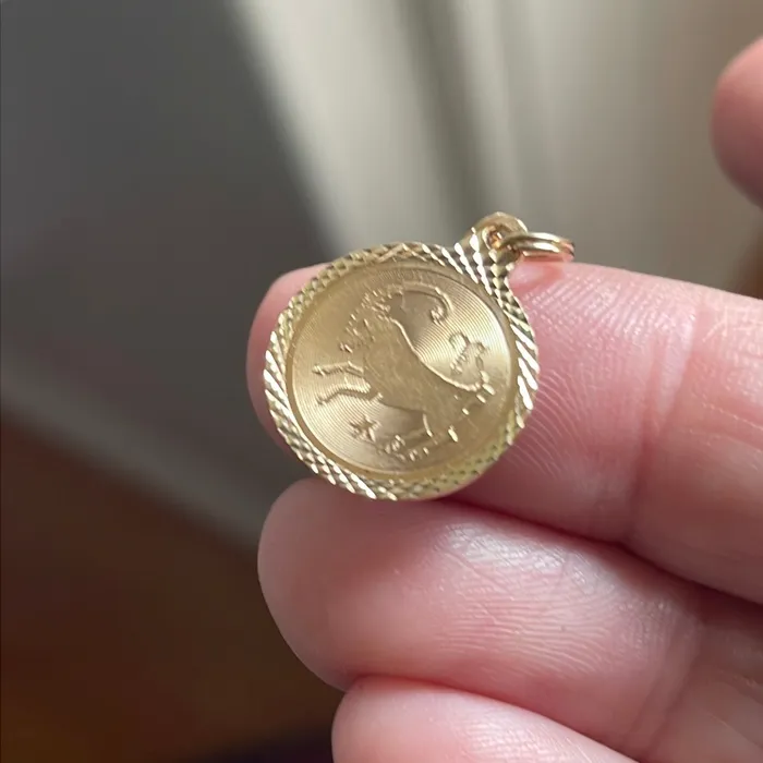 Vintage Paris Jewelry PreStyled Sets Aries Zodiac Pendant 10k Gold Vintage