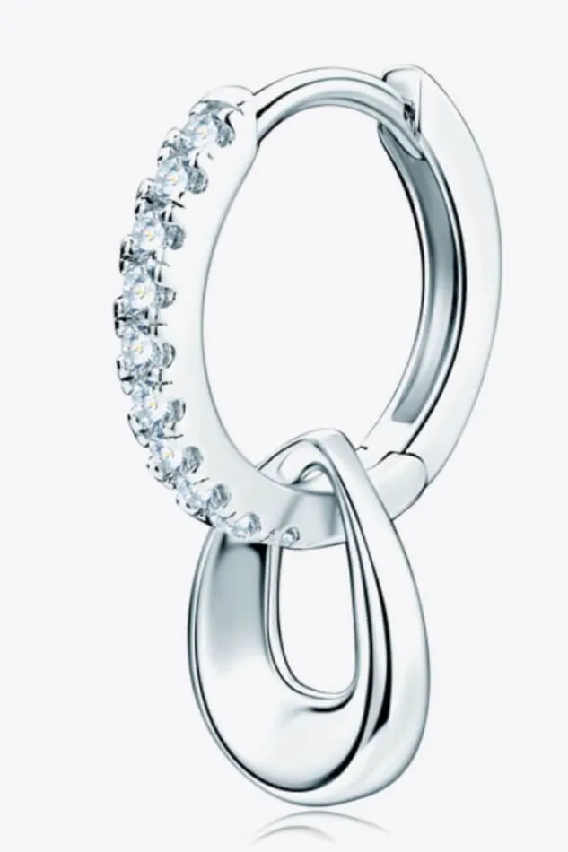Earrings 925 Sterling Silver Moissanite Double Hoop Earrings Trendsi