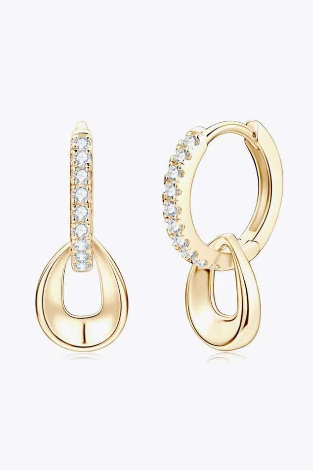 Earrings 925 Sterling Silver Moissanite Double Hoop Earrings Trendsi