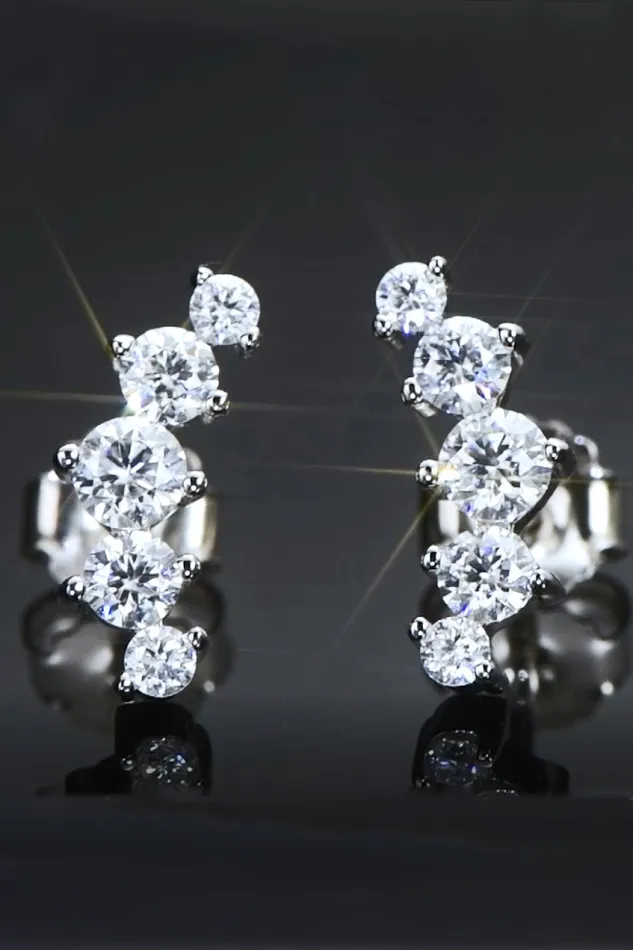 Trendsi All You Need Moissanite PlatinumPlated Earrings Earrings