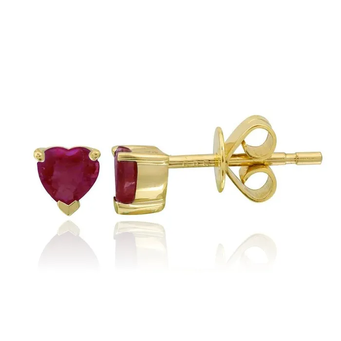Alev Collection Earrings Gemstone Heart Stud