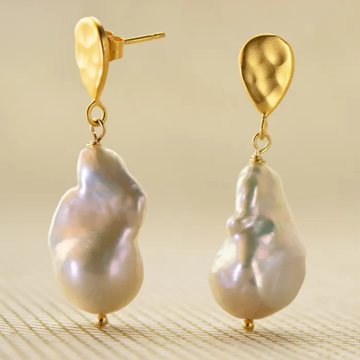 Earrings Baroque Freshwater Pearl Earrings Elisa Ilana