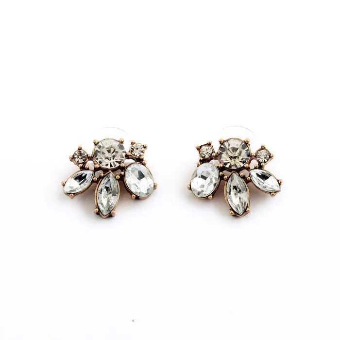 Earrings Vintage Clear Crystal Stud Earring for Women sparklingselections Earrings Vintage Clear Crystal Stud Earring for Women sparklingselections