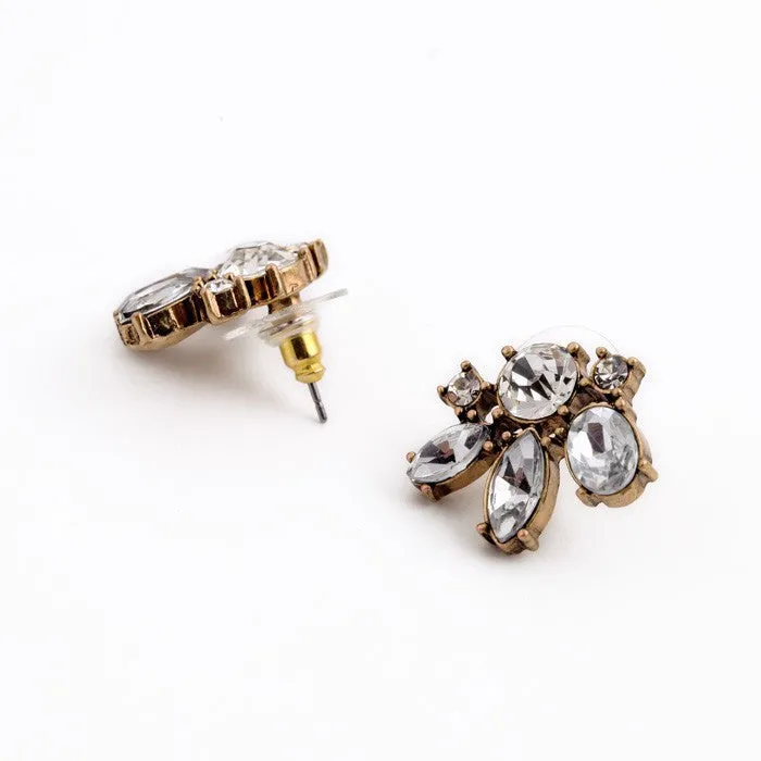 Earrings Vintage Clear Crystal Stud Earring for Women sparklingselections Earrings Vintage Clear Crystal Stud Earring for Women sparklingselections