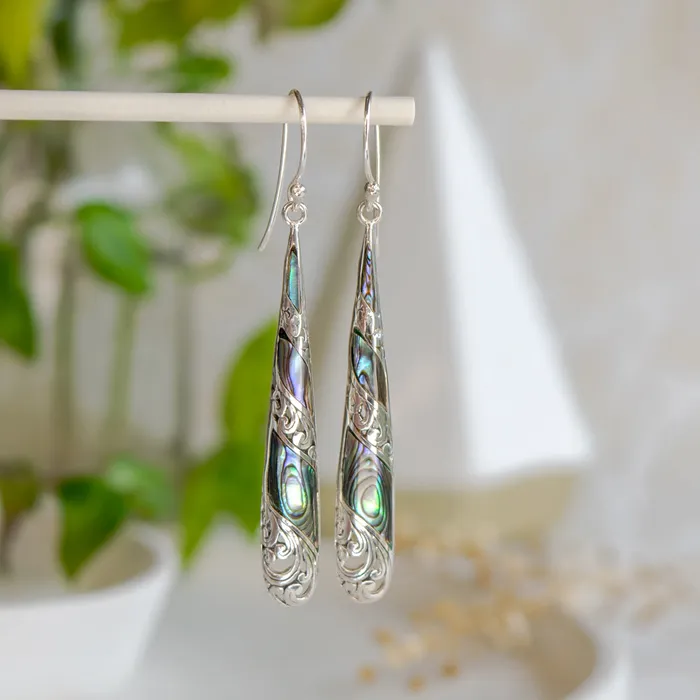 Elisa Ilana Earrings Elongated Teardrop Dangle Earrings