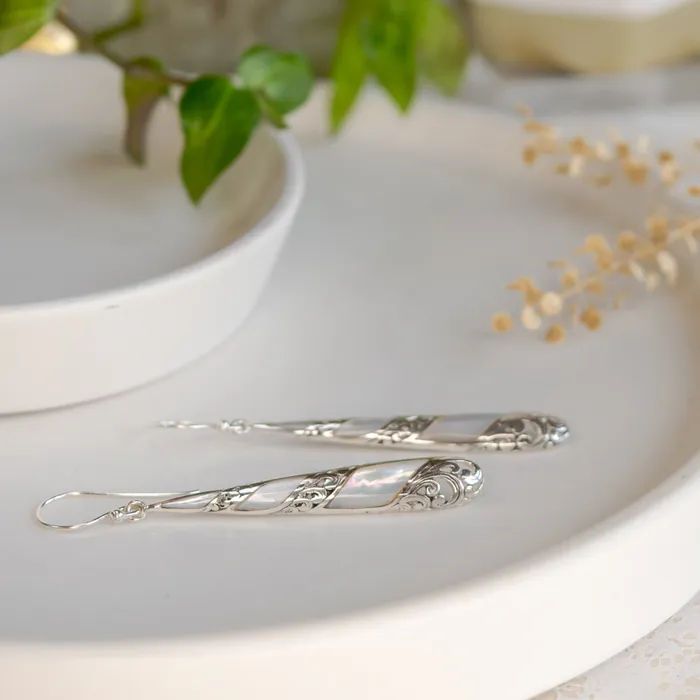 Elisa Ilana Earrings Elongated Teardrop Dangle Earrings
