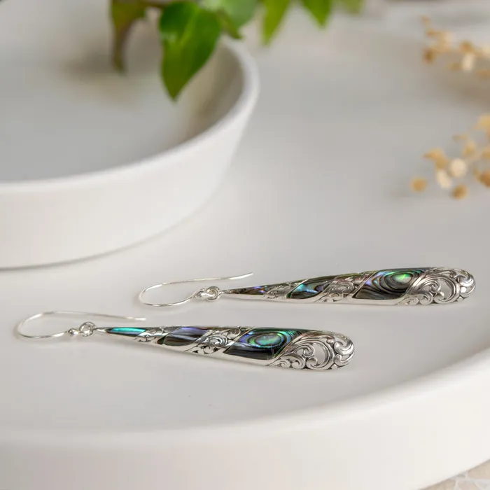 Elisa Ilana Earrings Elongated Teardrop Dangle Earrings