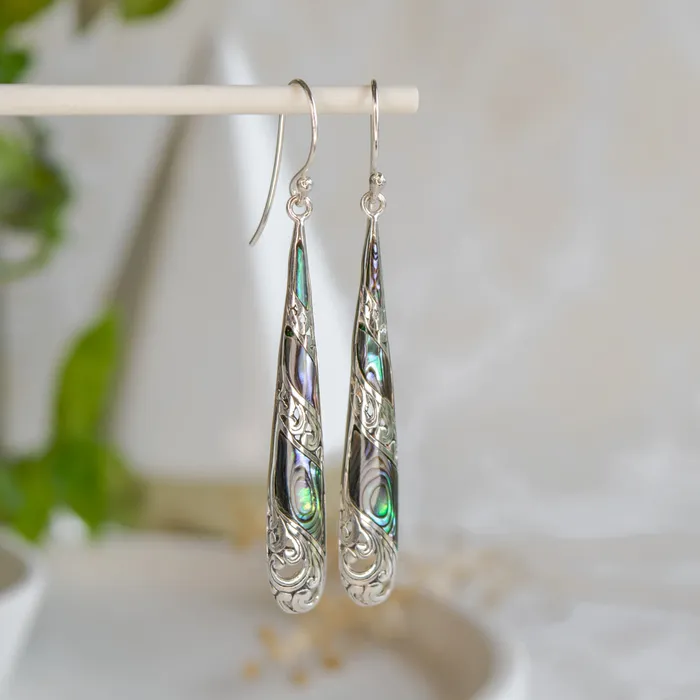 Elisa Ilana Earrings Elongated Teardrop Dangle Earrings