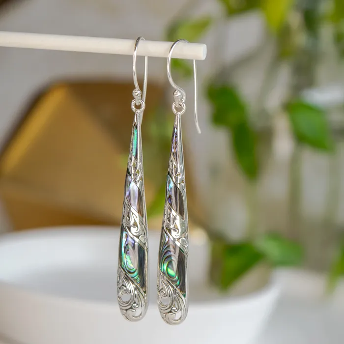 Elisa Ilana Earrings Elongated Teardrop Dangle Earrings