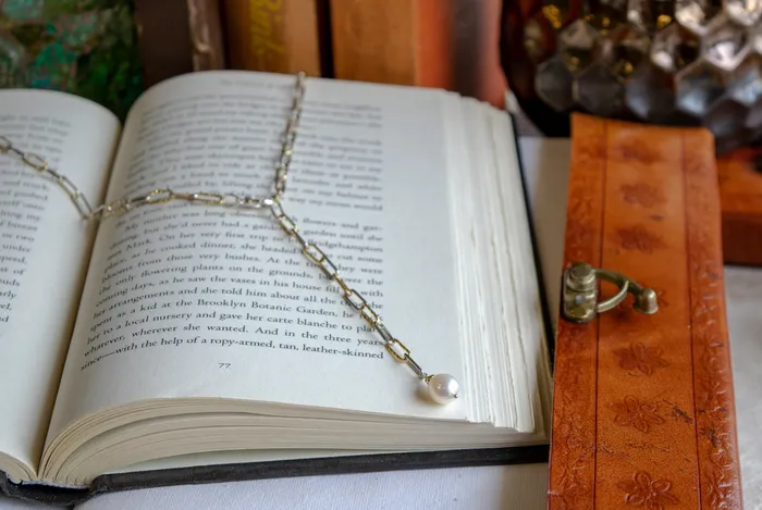 Elisa Ilana Necklaces Sterling Silver 14KTGF Diamond Cut Y Necklace