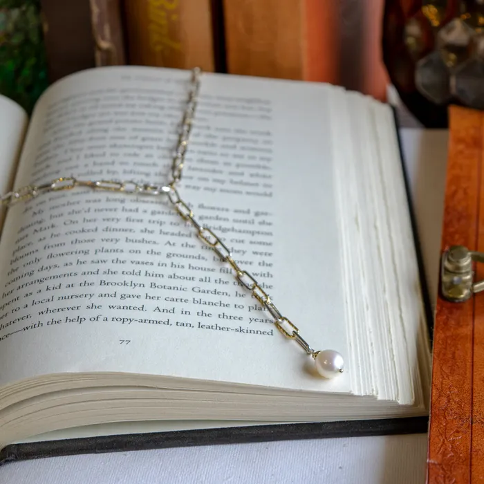 Elisa Ilana Necklaces Sterling Silver 14KTGF Diamond Cut Y Necklace