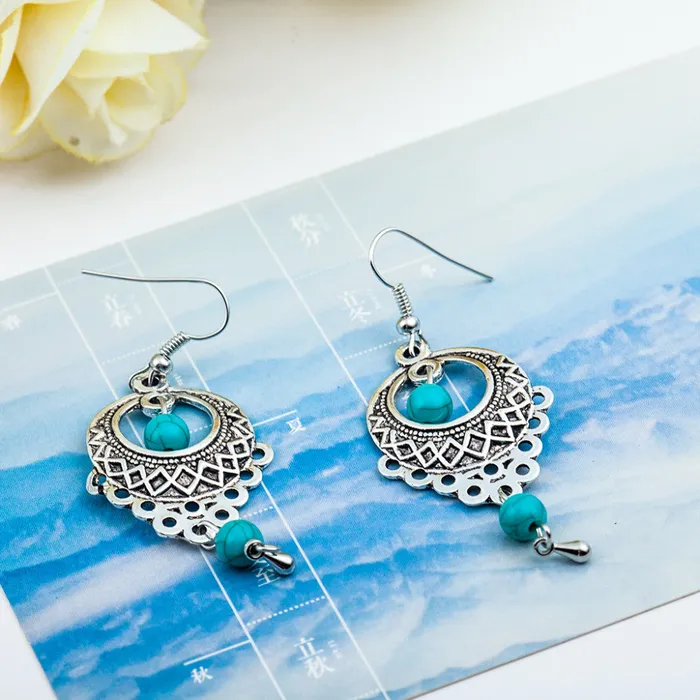 sparklingselections Earrings Stylish Drop Earrings With Ethnic Bohemia For Women sparklingselections Earrings Stylish Drop Earrings With Ethnic Bohemia For Women