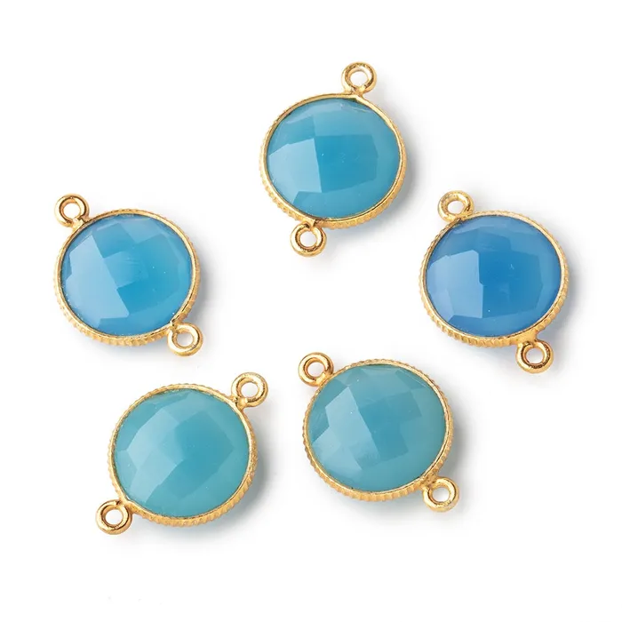 15mm Vermeil Corrugated Bezel Santorini Blue Chalcedony coin 2 ring Connector 1 pc Beadsofcambaycom Rings 15mm Vermeil Corrugated Bezel Santorini Blue Chalcedony coin 2 ring Connector 1 pc Beadsofcambaycom Rings