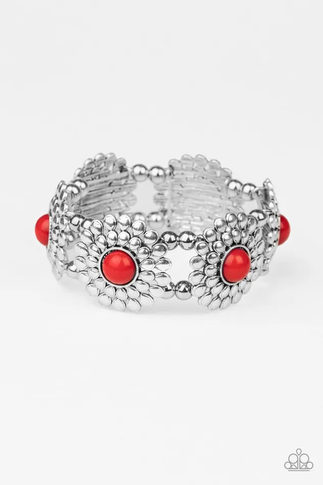 Bracelets Paparazzi Accessories Bountiful Blossoms Red Bracelet Jewelry By Bretta