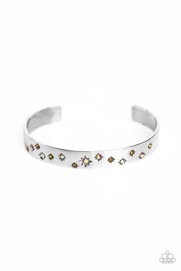 Bracelets Paparazzi Accessories Starburst Shimmer Orange Cuff Bracelet Jewelry by Bretta
