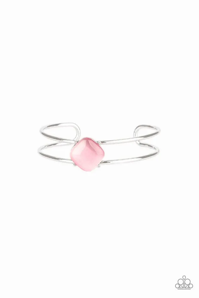 Bracelets Turn Up The Glow Pink Cuff Bracelet Jewelry by Bretta Paparazzi Accessories