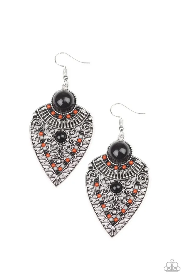Earrings Paparazzi Accessories Tribal Territory Black Earrings Jewelry by Bretta