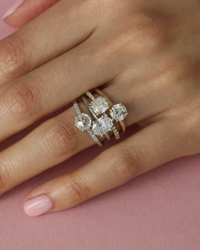Fitzgerald Jewelry Lara White Cushion Pave Ring Rings